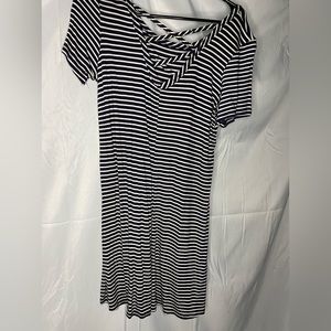 Blue striped t-shirt dress size medium